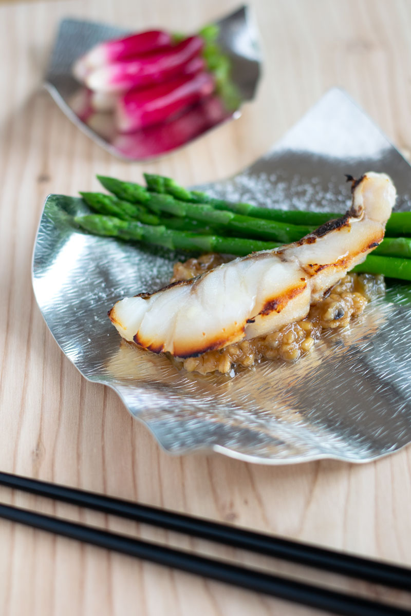 Miso Fish with Asparagus (better than Nobu's black cod) - eyes and